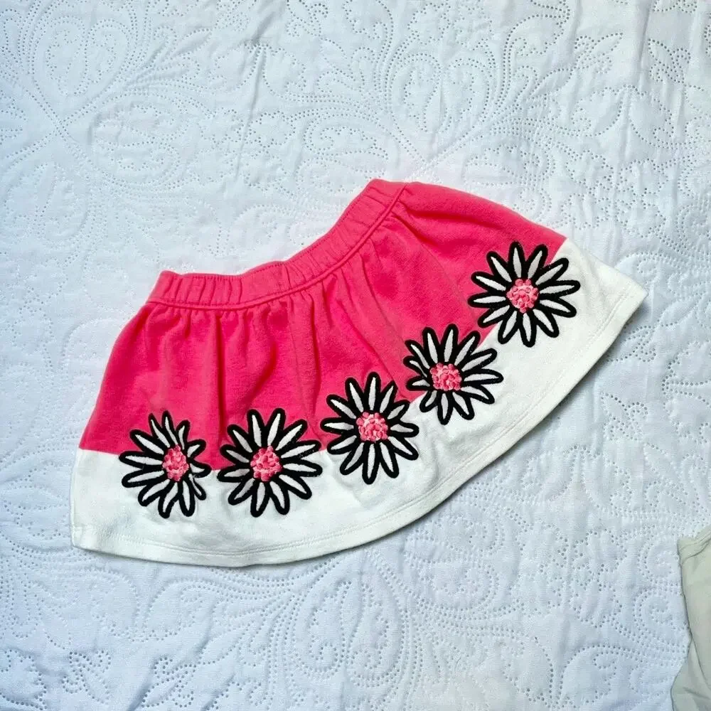 Gymboree Embroidered Floral Daisy Skirt Size 12-18 months